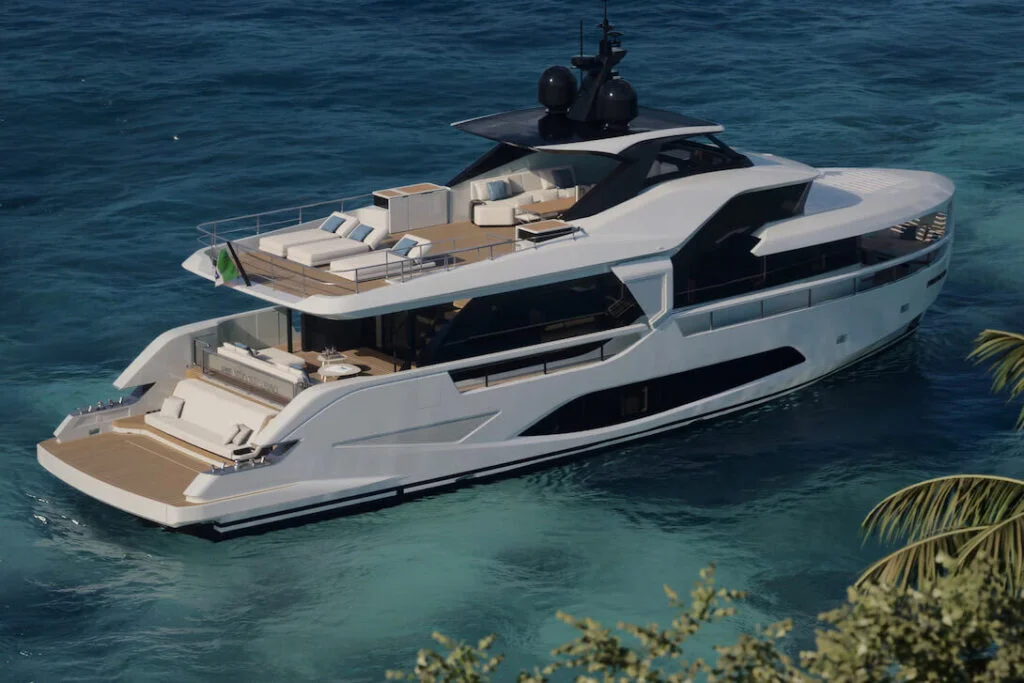 ferretti yacht infynito 80 exterior yacht broker indonesia