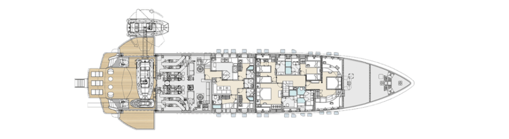 pershing 140 layout lowerdeck cruising tenggara marine exclusive sport yacht broker indonesia