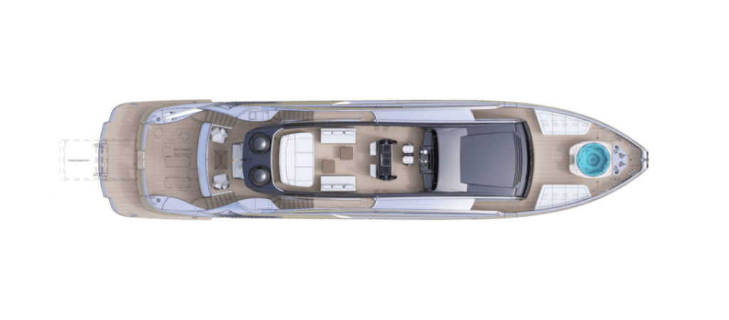 pershing gtx116 layout topview cruising tenggara marine exclusive sport yacht broker indonesia