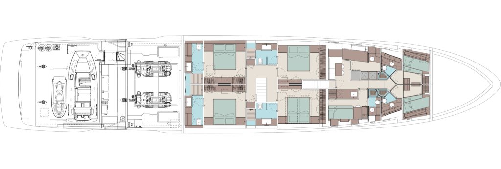 riva 130 bellissima new flybridge layout lowerdeck exclusive yacht for sale indonesia