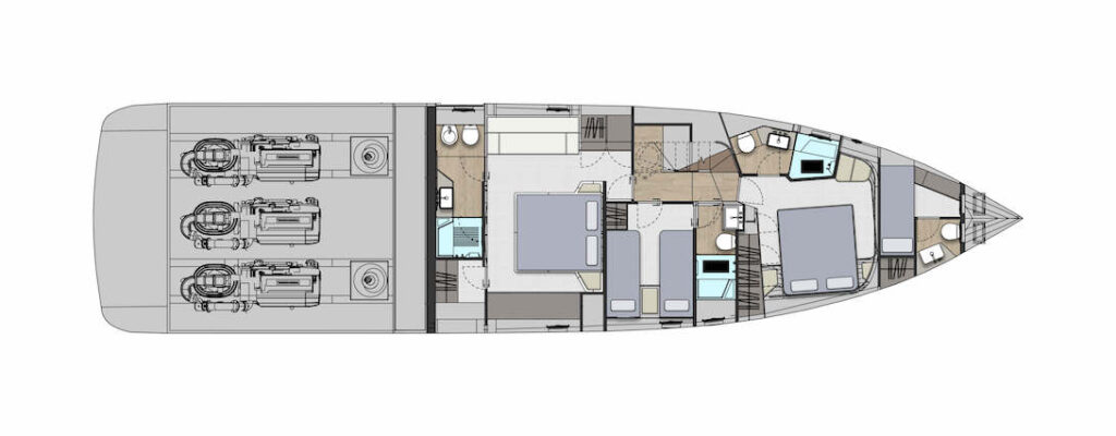 pershing gtx70 layout lower deck
