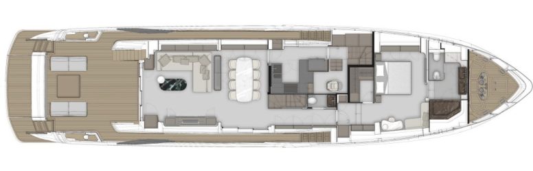 ferreti yachts 940 project layout maindeck