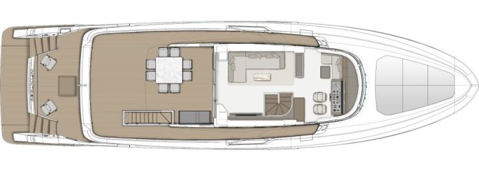 ferretti yacht infynito 90 layout upperdeck exclusive yacht broker indonesia