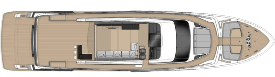 ferretti yachts flybridge 1000skydeck layout sundeck cruising authorized yacht broker indonesia